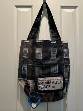 NEW NWT Harry Potter Collapsible Tote Bag with Pouch, Grimmauld Place London